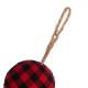 Glitzhome 72"L Red & Black Plaid Fabric Garland