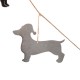 Glitzhome 72"L Metal Christmas Dog Garland