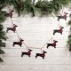 Glitzhome 72"L Metal Christmas Dog Garland