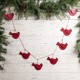 Glitzhome 72"L Metal Christmas Cardinal Garland