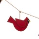 Glitzhome 72"L Metal Christmas Cardinal Garland