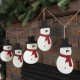 Glitzhome 72"L Metal Christmas Snowman Garland