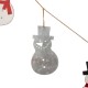 Glitzhome 72"L Metal Christmas Snowman Garland