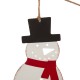 Glitzhome 72"L Metal Christmas Snowman Garland