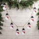 Glitzhome 72"L Metal Christmas Snowman Garland