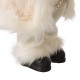 Glitzhome 12"H Standing Santa Figurine With a Beige Felt Outfit