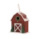 Glitzhome 10"H Wooden Barn Birdhouse