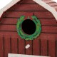 Glitzhome 10"H Wooden Barn Birdhouse