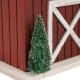 Glitzhome 10"H Wooden Barn Birdhouse