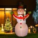 Glitzhome 12 ft Lighted Inflatable Snowman Decor with "Welcome" Banner