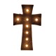 Glitzhome Rusty Marquee LED Lighted Cross Sign