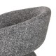 Glitzhome Mid-century Modern Gray Fabric/Walnut Bentwood Swivel Bar Stool, Set of 2