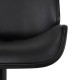 Glitzhome Mid-century Modern Black Adjustable Gaslift Swivel Bar Stool