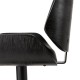 Glitzhome Mid-century Modern Black Adjustable Gaslift Swivel Bar Stool