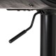 Glitzhome Mid-century Modern Black Adjustable Gaslift Swivel Bar Stool