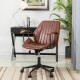 Glitzhome Russet Leatherette Adjustable Swivel Desk Chair/Task Office Chair