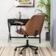 Glitzhome Russet Leatherette Adjustable Swivel Desk Chair/Task Office Chair