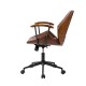 Glitzhome Russet Leatherette Adjustable Swivel Desk Chair/Task Office Chair