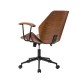 Glitzhome Russet Leatherette Adjustable Swivel Desk Chair/Task Office Chair