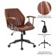 Glitzhome Russet Leatherette Adjustable Swivel Desk Chair/Task Office Chair