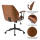 Glitzhome Russet Leatherette Adjustable Swivel Desk Chair/Task Office Chair