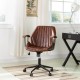 Glitzhome Russet Leatherette Adjustable Swivel Desk Chair/Task Office Chair