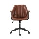 Glitzhome Russet Leatherette Adjustable Swivel Desk Chair/Task Office Chair