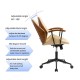 Glitzhome Cream Leatherette Adjustable Swivel Desk Chair/Task Office Chair