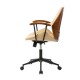 Glitzhome Cream Leatherette Adjustable Swivel Desk Chair/Task Office Chair