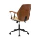 Glitzhome Cream Leatherette Adjustable Swivel Desk Chair/Task Office Chair