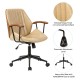 Glitzhome Cream Leatherette Adjustable Swivel Desk Chair/Task Office Chair