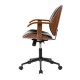 Glitzhome Black Leatherette Adjustable Swivel Desk Chair/Task Office Chair
