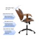 Glitzhome Black Leatherette Adjustable Swivel Desk Chair/Task Office Chair