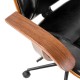 Glitzhome Black Leatherette Adjustable Swivel Desk Chair/Task Office Chair