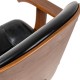 Glitzhome Black Leatherette Adjustable Swivel Desk Chair/Task Office Chair