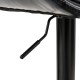 Glitzhome Black Leatherette Gaslift Adjustable Swivwl Bar Stools, Set of 2