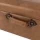 Glitzhome 19.69"L Whiskey Brown Leathaire Upholstered Storage Stool