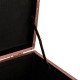 Glitzhome 19.69"L Pink Clay Velvet Upholstered Storage Stool