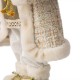 Glitzhome 18"H Christmas Santa Claus Figurine with Golden Coat and Silver Pants Figurine