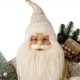 Glitzhome 18"H Christmas Santa Claus Figurine with Golden Coat and Silver Pants Figurine