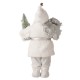 Glitzhome 18"H Christmas Santa Figurine With White Faux Fur Suit