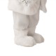 Glitzhome 18"H Christmas Santa Figurine With White Faux Fur Suit