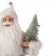 Glitzhome 18"H Christmas Santa Figurine With White Faux Fur Suit