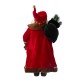 Glitzhome 18"H Christmas Santa Claus Figurine With Traditional Red Velvet Suit