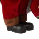 Glitzhome 18"H Christmas Santa Claus Figurine With Traditional Red Velvet Suit