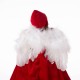 Glitzhome 12"H Christmas Red Velvet Angel Tree Topper