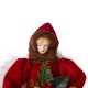 Glitzhome 12"H Christmas Red Velvet Angel Tree Topper