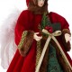 Glitzhome 12"H Christmas Red Velvet Angel Tree Topper