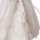 Glitzhome 12"H Christmas Angel Tree Topper With White Faux Fur Dress