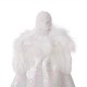 Glitzhome 12"H Christmas Angel Tree Topper With White Faux Fur Dress